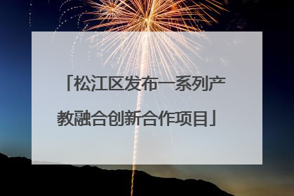 松江区发布一系列产教融合创新合作项目