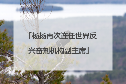 杨扬再次连任世界反兴奋剂机构副主席