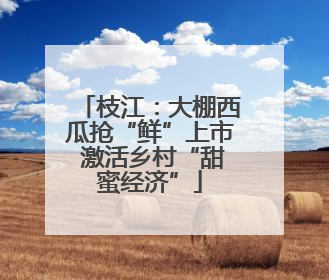 枝江：大棚西瓜抢“鲜”上市 激活乡村“甜蜜经济”
