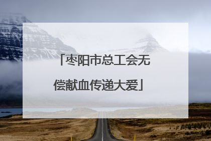 枣阳市总工会无偿献血传递大爱