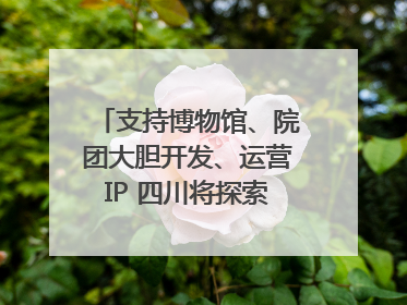 支持博物馆、院团大胆开发、运营IP 四川将探索建立新的收入分配激励机制｜新闻发布最前线