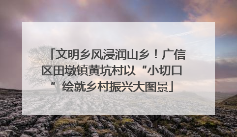 文明乡风浸润山乡！广信区田墩镇黄坑村以“小切口”绘就乡村振兴大图景