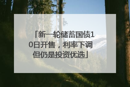新一轮储蓄国债10日开售，利率下调但仍是投资优选