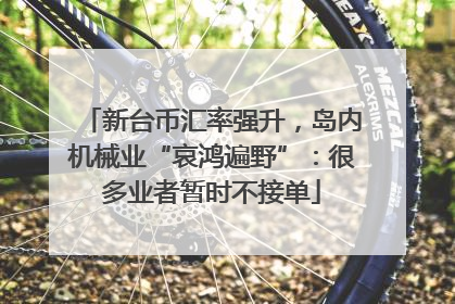 新台币汇率强升，岛内机械业“哀鸿遍野”：很多业者暂时不接单