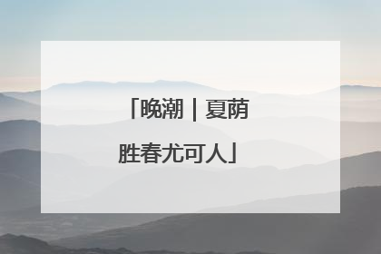 晚潮｜夏荫胜春尤可人