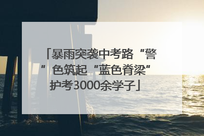 暴雨突袭中考路“警”色筑起“蓝色脊梁”护考3000余学子