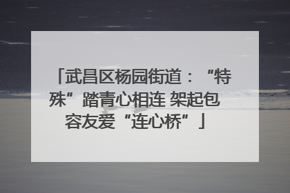 武昌区杨园街道：“特殊”踏青心相连 架起包容友爱“连心桥”