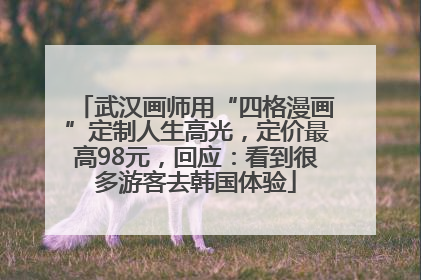 武汉画师用“四格漫画”定制人生高光，定价最高98元，回应：看到很多游客去韩国体验