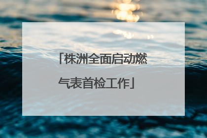 株洲全面启动燃气表首检工作