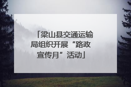 梁山县交通运输局组织开展“路政宣传月”活动