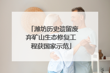 潍坊历史遗留废弃矿山生态修复工程获国家示范