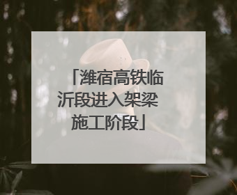 潍宿高铁临沂段进入架梁施工阶段