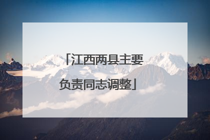 江西两县主要负责同志调整