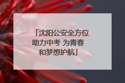沈阳公安全方位助力中考 为青春和梦想护航