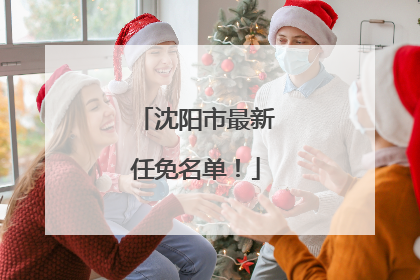 沈阳市最新任免名单！