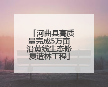 河曲县高质量完成5万亩沿黄线生态修复造林工程