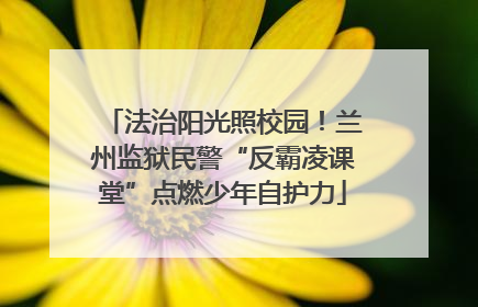 法治阳光照校园！兰州监狱民警“反霸凌课堂”点燃少年自护力