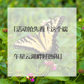 活动抢先看！这个端午星云湖畔好热闹
