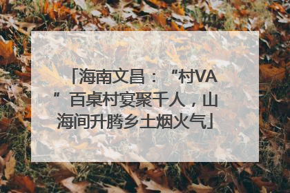 海南文昌：“村VA”百桌村宴聚千人，山海间升腾乡土烟火气
