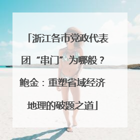 浙江各市党政代表团“串门”为哪般？鲍金：重塑省域经济地理的破题之道
