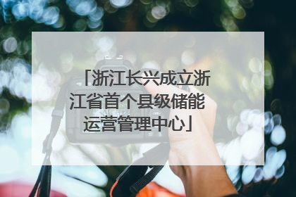 浙江长兴成立浙江省首个县级储能运营管理中心