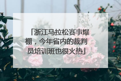 浙江马拉松赛事爆棚，今年省内的裁判员培训班也很火热