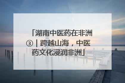 湖南中医药在非洲③｜跨越山海，中医药文化浸润非洲