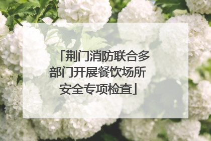 荆门消防联合多部门开展餐饮场所安全专项检查