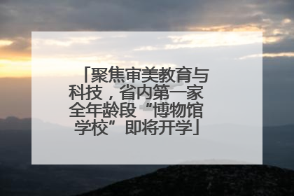 聚焦审美教育与科技，省内第一家全年龄段“博物馆学校”即将开学
