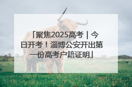 聚焦2025高考｜今日开考！淄博公安开出第一份高考户籍证明