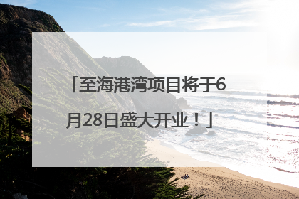 至海港湾项目将于6月28日盛大开业！