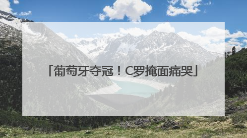 葡萄牙夺冠！C罗掩面痛哭
