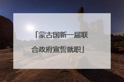 蒙古国新一届联合政府宣誓就职