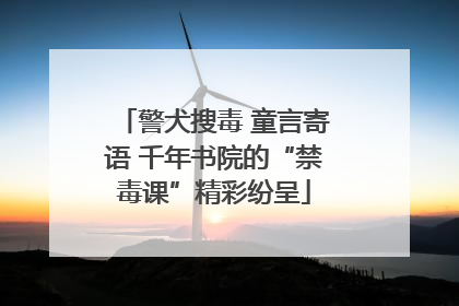 警犬搜毒 童言寄语 千年书院的“禁毒课”精彩纷呈