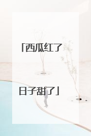 西瓜红了 日子甜了