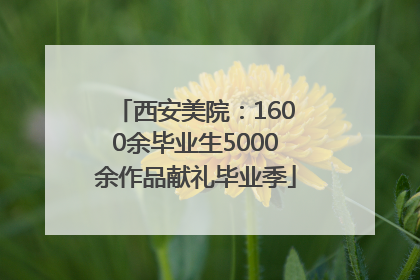 西安美院：1600余毕业生5000余作品献礼毕业季