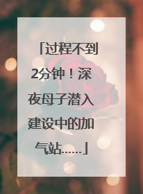 过程不到2分钟！深夜母子潜入建设中的加气站……