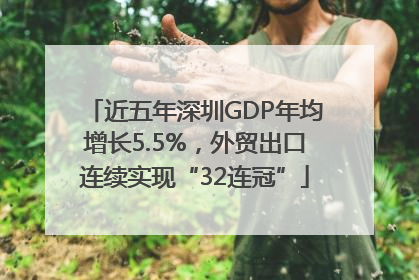 近五年深圳GDP年均增长5.5%，外贸出口连续实现“32连冠”