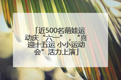 近500名萌娃运动庆“六一”，“喜迎十五运 小小运动会”活力上演