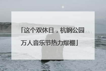 这个双休日，杭钢公园万人音乐节热力爆棚