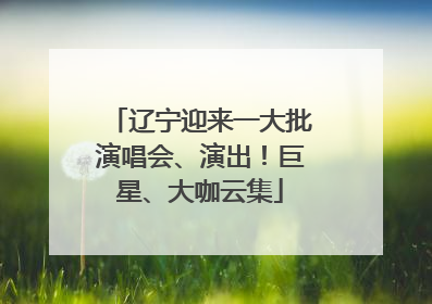 辽宁迎来一大批演唱会、演出！巨星、大咖云集