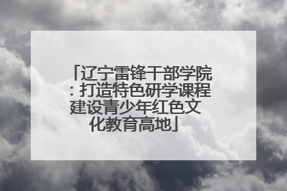 辽宁雷锋干部学院：打造特色研学课程 建设青少年红色文化教育高地