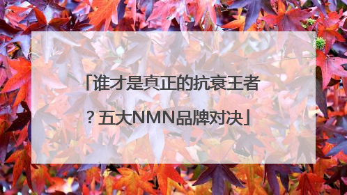 谁才是真正的抗衰王者？五大NMN品牌对决