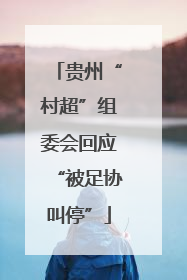 贵州“村超”组委会回应“被足协叫停”