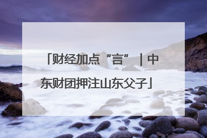 财经加点“言”｜中东财团押注山东父子