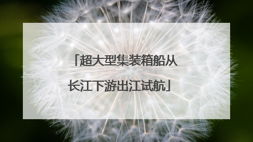 超大型集装箱船从长江下游出江试航