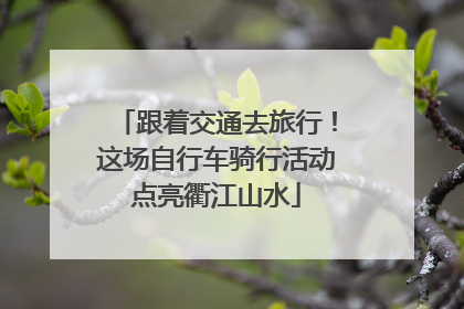 跟着交通去旅行！这场自行车骑行活动点亮衢江山水
