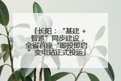 长阳：“基建 + 智巡”同步建设，全省首座“即投即启”变电站正式投运