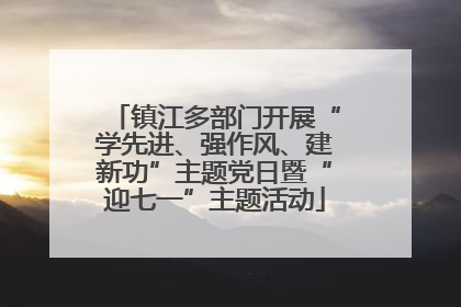 镇江多部门开展“学先进、强作风、建新功”主题党日暨“迎七一”主题活动