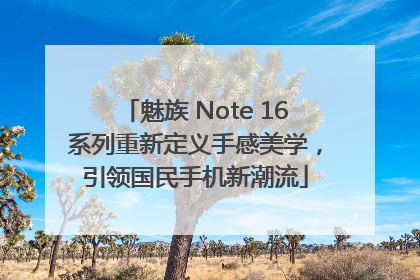 魅族 Note 16系列重新定义手感美学，引领国民手机新潮流
